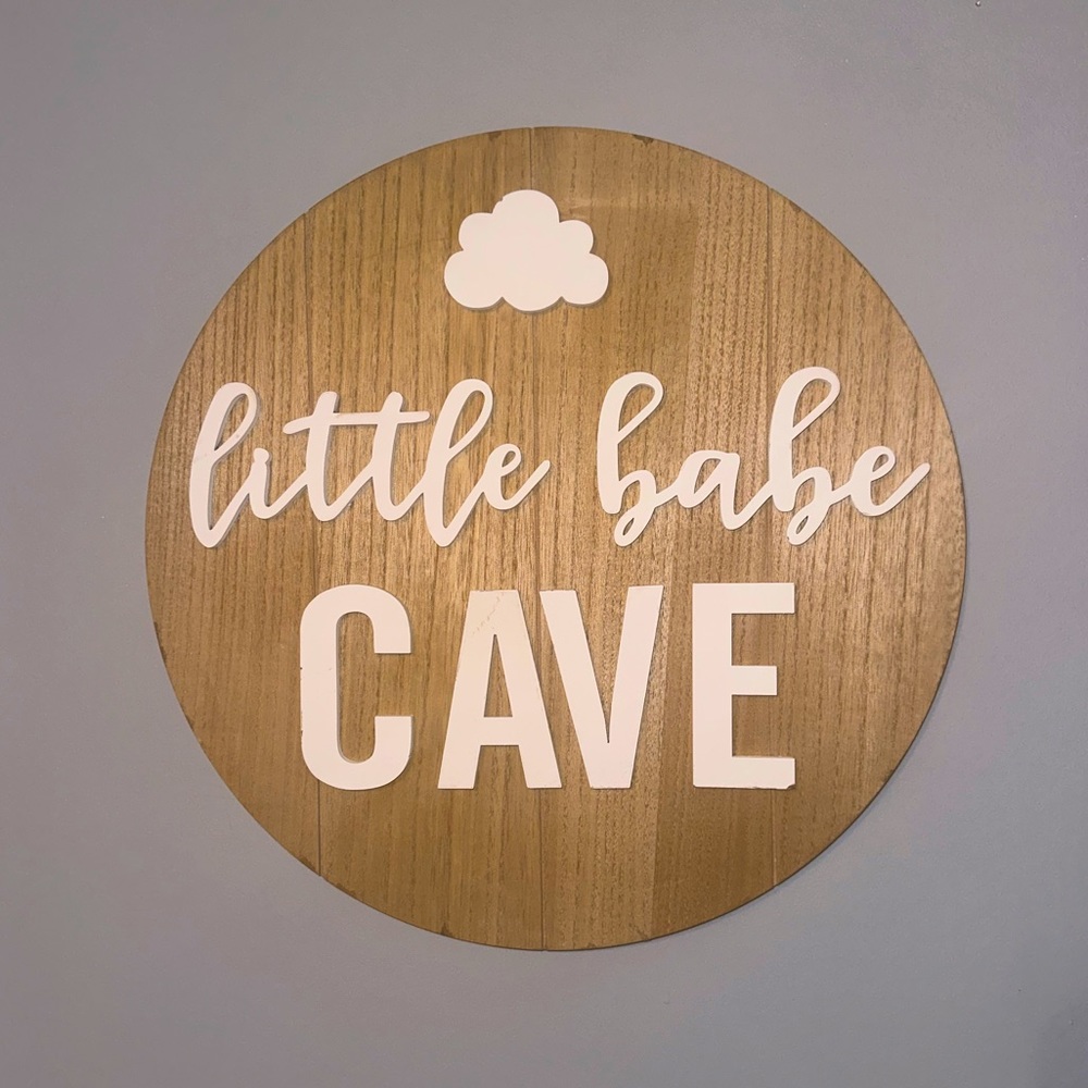 Little babe cave nursery sign